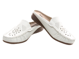 Damen Slipper Ballerina Loafer Mokassins Slip On Flats Freizeit White # 701