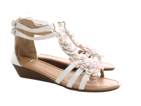 Keilabsatz Sandalen Sommerschuhe Sandaletten White # 2411