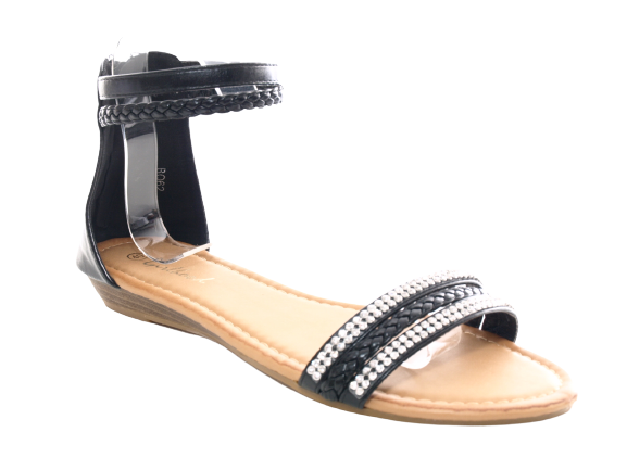 Damen  Sandalen Sommerschuhe Sandaletten Black # 62