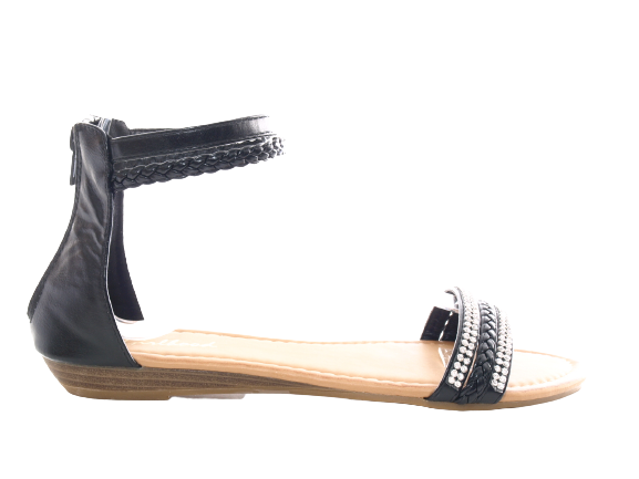 Damen  Sandalen Sommerschuhe Sandaletten Black # 62