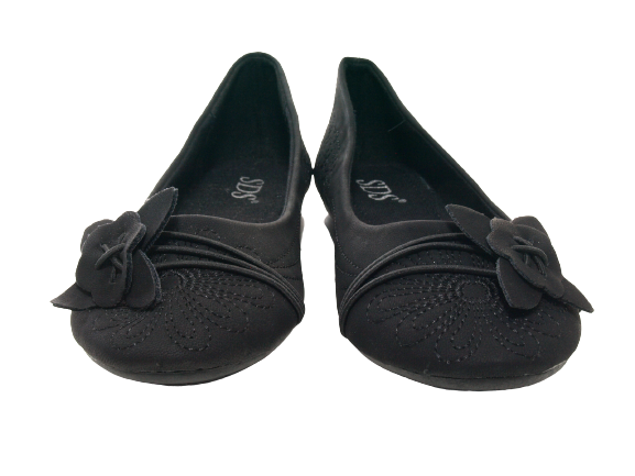 Damen Slipper Halbschuhe Ballerina Loafer Mokassins Slip On Flats Freizeit Black # 11628