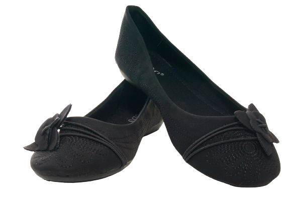 Damen Slipper Halbschuhe Ballerina Loafer Mokassins Slip On Flats Freizeit Black # 11628