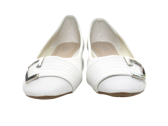 Mocassins ballerines chaussures basses à enfiler pour femmes, décontractées, blanc # 8206