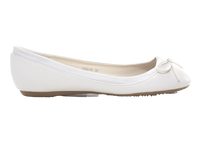 Damen Slipper Halbschuhe Ballerina Loafer Mokassins Slip On Flats Freizeit White # 3345