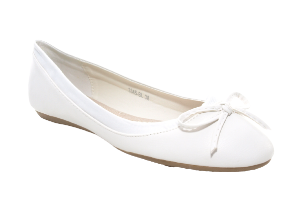 Women's Slip-On Loafers Ballerina Moccasins Flats Casual White # 3345