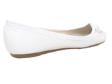 Damen Slipper Halbschuhe Ballerina Loafer Mokassins Slip On Flats Freizeit White # 3345