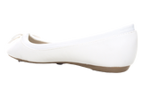 Damen Slipper Halbschuhe Ballerina Loafer Mokassins Slip On Flats Freizeit White # 3345