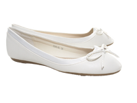 Damen Slipper Halbschuhe Ballerina Loafer Mokassins Slip On Flats Freizeit White # 3345