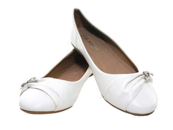 Mocassins ballerines chaussures basses à enfiler pour femmes, décontractées, blanc # 901-36