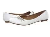 Damen Slipper Halbschuhe Ballerina Loafer Mokassins Slip On Flats Freizeit White # 901-36