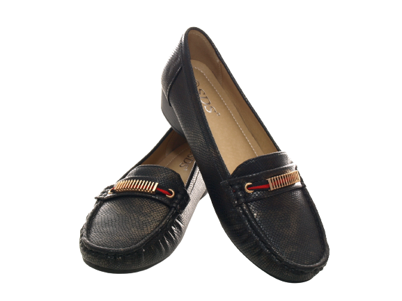Ballerines à talons compensés pour femmes, mocassins, chaussures à enfiler, plates, décontractées, noir # 399