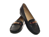 Damen Slipper Keilabsatz Ballerina Loafer Mokassins  Slip On Flats Freizeit Black #  399