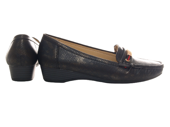 Ballerines à talons compensés pour femmes, mocassins, chaussures à enfiler, plates, décontractées, noir # 399