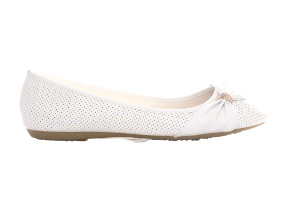 Ballerines Mocassins Slip-On pour femmes Chaussures basses Loafers Flats Loisirs Blanc # 9707