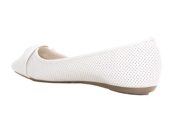 Ballerines Mocassins Slip-On pour femmes Chaussures basses Loafers Flats Loisirs Blanc # 9707