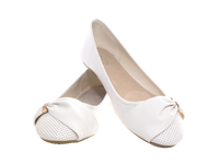 Damen Slipper Halbschuhe Ballerina Loafer Mokassins Slip On Flats Freizeit White # 9707