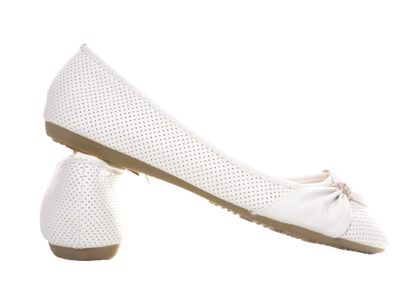 Ballerines Mocassins Slip-On pour femmes Chaussures basses Loafers Flats Loisirs Blanc # 9707