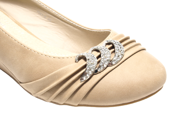 Damen Keilabsatz Pumps Wedges Khaki # 7041