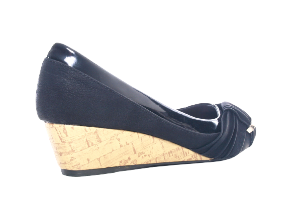 Damen Keilabsatz Pumps Wedges Black # 518 C12