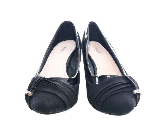 Damen Keilabsatz Pumps Wedges Black # 518 C12