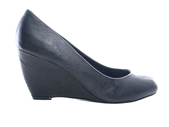 Damen Keilabsatz Pumps Wedges Black # 819