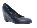 Damen Keilabsatz Pumps Wedges Black # 819