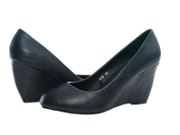 Damen Keilabsatz Pumps Wedges Black # 819