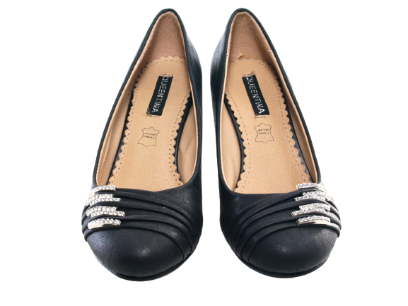 Damen Keilabsatz Pumps Wedges Black # 192