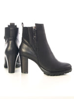 Damen Ankle Boots Stiefelette warm gefüttert Black # 482