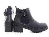 Damen Ankle Boots Stiefelette warm gefüttert Black # 545