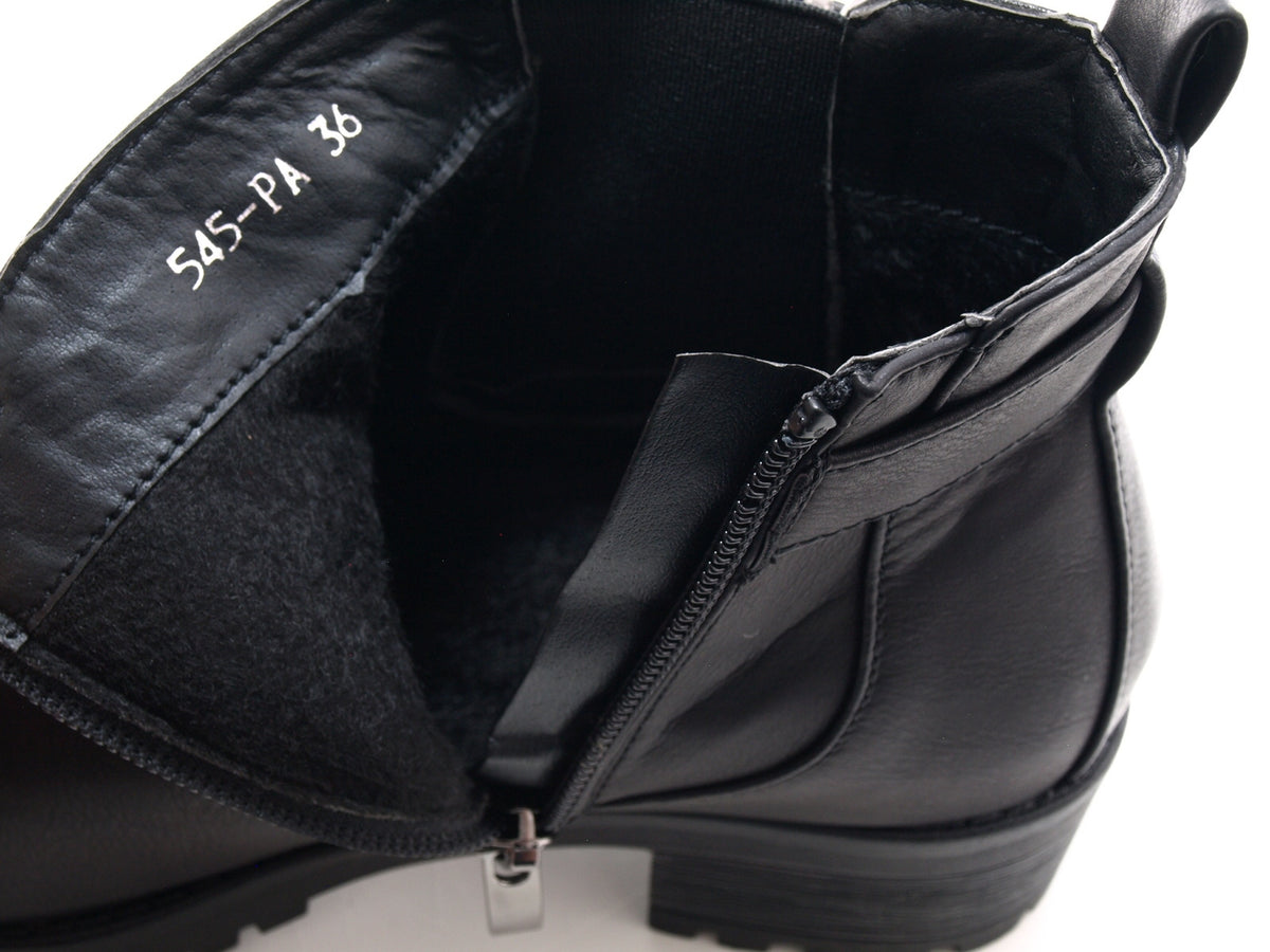 Bottines femme fourrées chaudes noir # 545