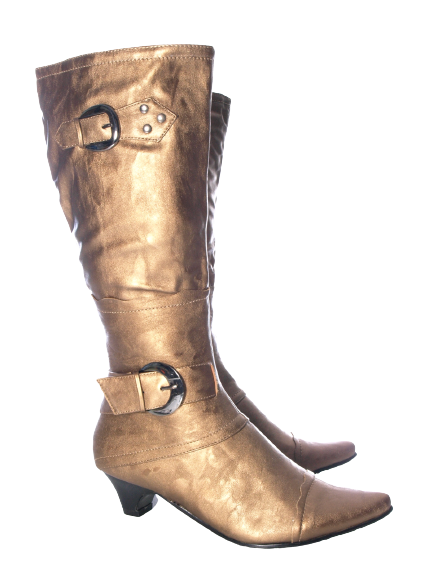 Damen Stiefel Winterstiefel warmgefüttert Gold # 7053