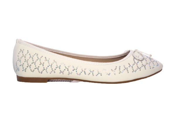 Women's Slip-On Shoes Ballerinas Loafers Moccasins Slip-On Flats Casual White # 53