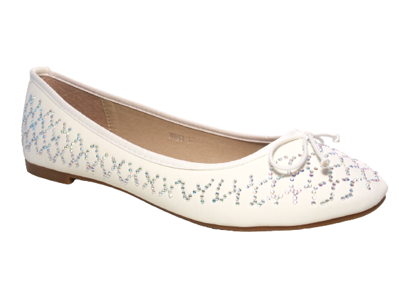 Women's Slip-On Shoes Ballerinas Loafers Moccasins Slip-On Flats Casual White # 53