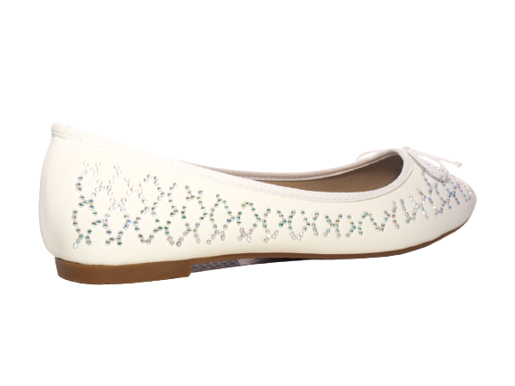 Women's Slip-On Shoes Ballerinas Loafers Moccasins Slip-On Flats Casual White # 53