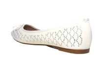 Damen Slipper Halbschuhe Ballerina Loafer Mokassins Slip On Flats Freizeit White # 53