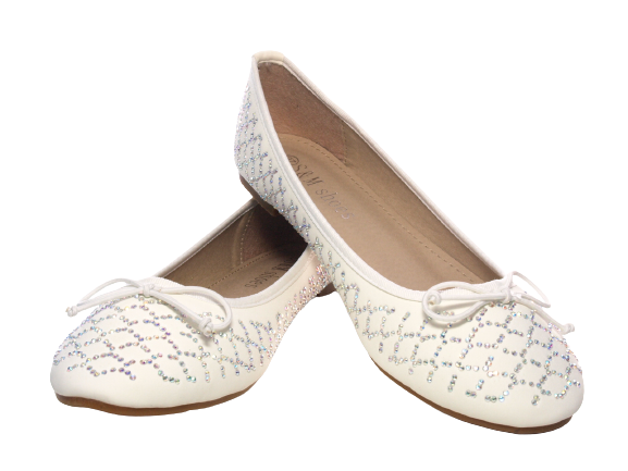 Women's Slip-On Shoes Ballerinas Loafers Moccasins Slip-On Flats Casual White # 53