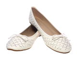 Damen Slipper Halbschuhe Ballerina Loafer Mokassins Slip On Flats Freizeit White # 53