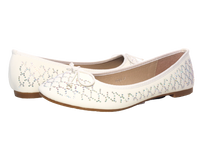 Damen Slipper Halbschuhe Ballerina Loafer Mokassins Slip On Flats Freizeit White # 53