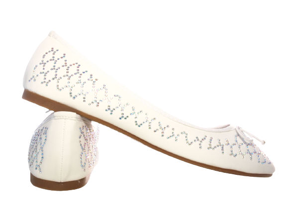 Women's Slip-On Shoes Ballerinas Loafers Moccasins Slip-On Flats Casual White # 53