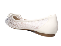 Damen Slipper Ballerina  Brautschuhe  Hochzeit Loafer Mokassins  Slip On Flats Freizeit White #  8382-22