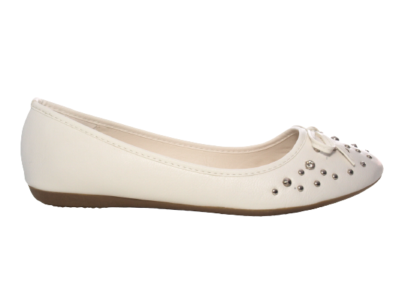 Mocassins ballerines chaussures basses pour femme, chaussures à enfiler, plates, décontractées, blanc # 9954