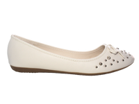 Damen Slipper Halbschuhe Ballerina Loafer Mokassins Slip On Flats Freizeit White # 9954