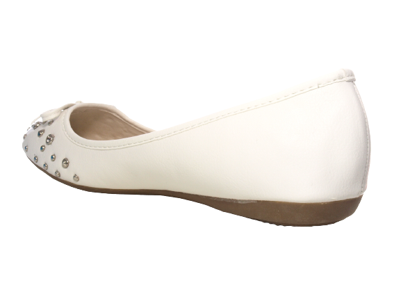 Mocassins ballerines chaussures basses pour femme, chaussures à enfiler, plates, décontractées, blanc # 9954