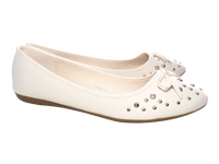 Damen Slipper Halbschuhe Ballerina Loafer Mokassins Slip On Flats Freizeit White # 9954