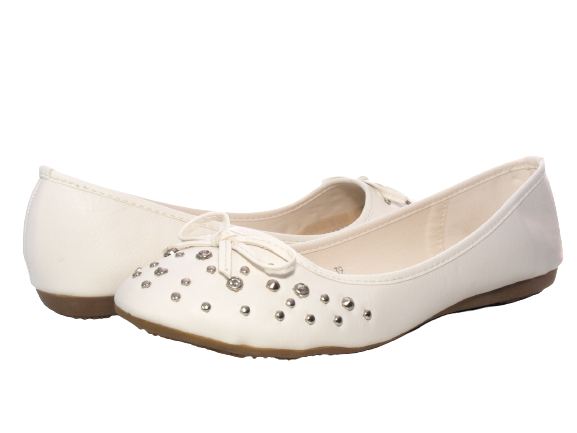 Mocassins ballerines chaussures basses pour femme, chaussures à enfiler, plates, décontractées, blanc # 9954