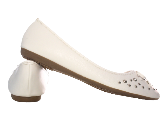 Mocassins ballerines chaussures basses pour femme, chaussures à enfiler, plates, décontractées, blanc # 9954