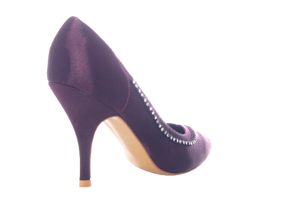 Damen High Heel Plateau Pumps Abendschuhe Stilettos Purple # 6-1435