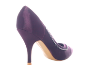 Damen High Heel Plateau Pumps Abendschuhe Stilettos Purple # 6-1435