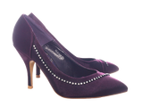 Damen High Heel Plateau Pumps Abendschuhe Stilettos Purple # 6-1435